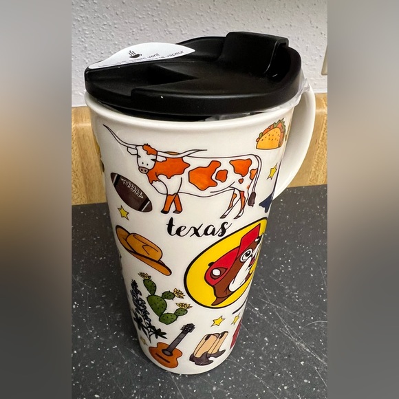 Must Have for Buc-ees Fans!! NIB Buc-ees 17 oz Ceramic Travel Mug - Picture 2 of 4